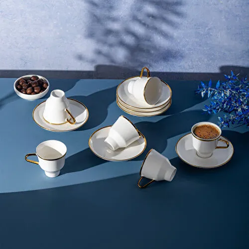 Emsan Mizu 6'lı Kahve Fincan Takımı Gold 90 ml