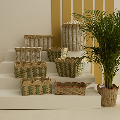 Karaca Home Nelia Kapaklı Organizer Sepet 45x32,5x25 cm
