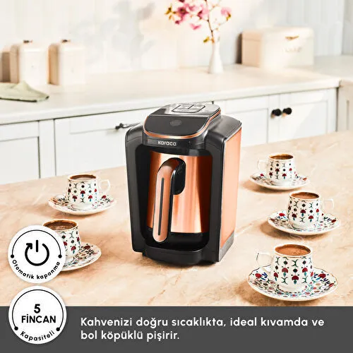 Karaca Hatır Neo Inox Çelik Cezveli Türk Kahve Makinesi Bronze Karaca Hatır Neo Inox Çelik Cezveli Türk Kahve Makinesi Bronze