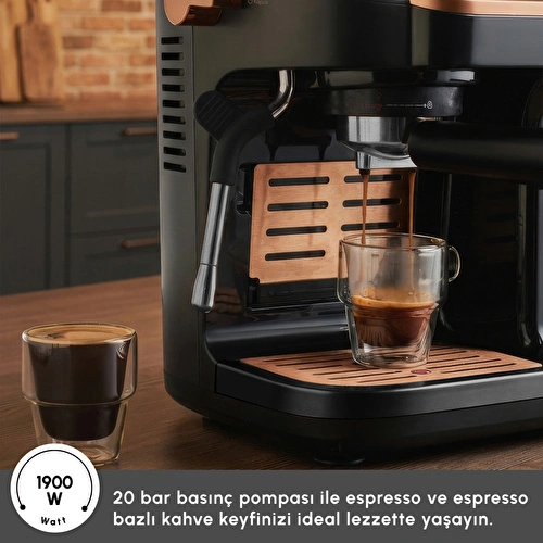 Karaca Hatır Perfetto Espresso ve Türk Kahvesi Makinesi Copper