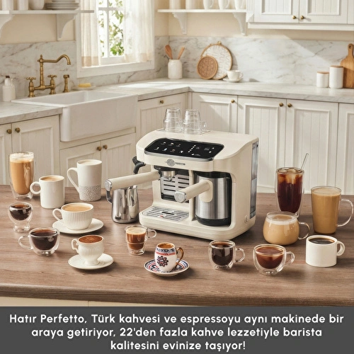 Karaca Hatır Perfetto Espresso ve Türk Kahvesi Makinesi Starlight Karaca Hatır Perfetto Espresso ve Türk Kahvesi Makinesi Starlight