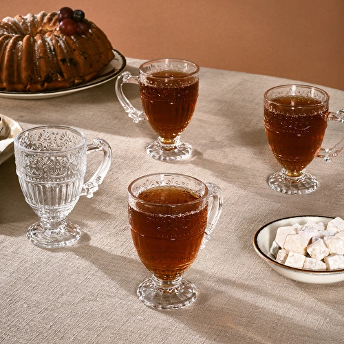 Karaca Leyla 4 Kişilik Çay Fincan Seti 190 ml