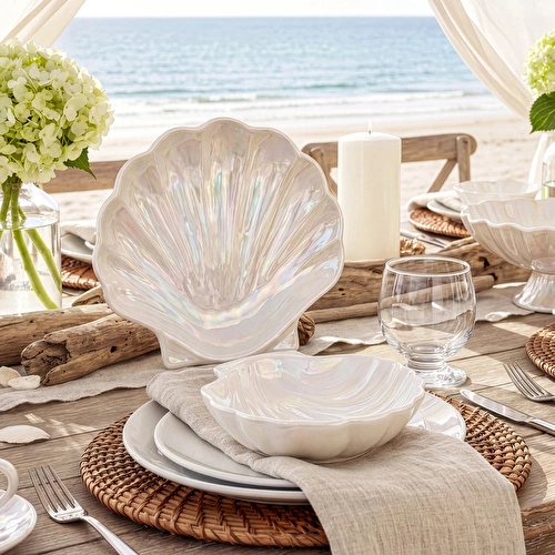 Karaca İstiridye Lüsterli Servis Tabağı 25 cm