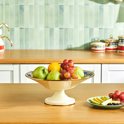 Karaca Amalfi Emaye Ayaklı Meyvelik 30 cm