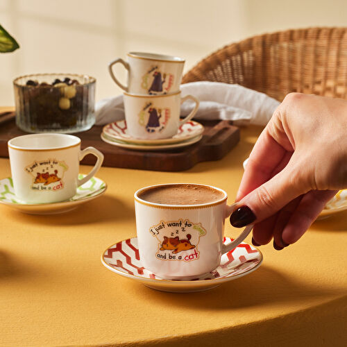 Karaca Bonbon 6 Kişilik Kahve Fincan Takımı 80 ml