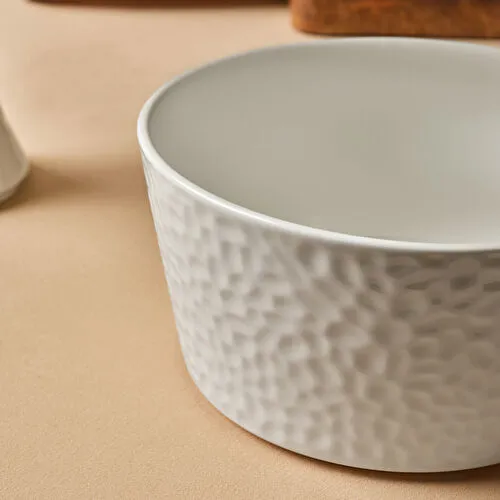 Karaca x Refika Bembeyaz Yuvarlak Salata Kasesi 20 cm