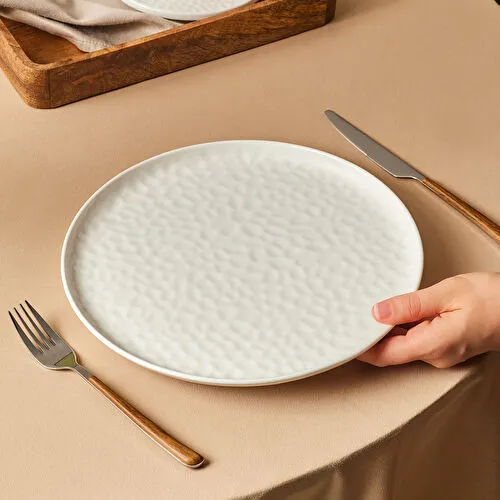 Karaca x Refika Bembeyaz Yuvarlak Servis Tabağı 28 cm