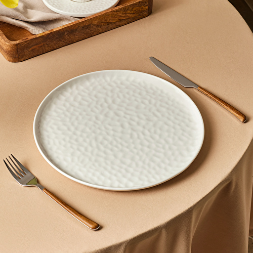 Karaca x Refika Bembeyaz Yuvarlak Servis Tabağı 28 cm