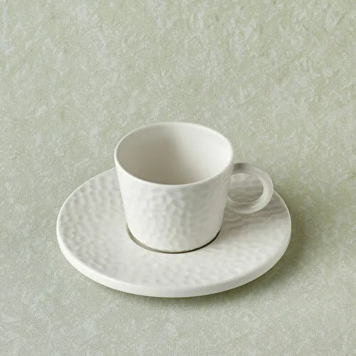 Karaca x Refika Bembeyaz Yuvarlak Tabaklı Çay Fincanı 200 ml