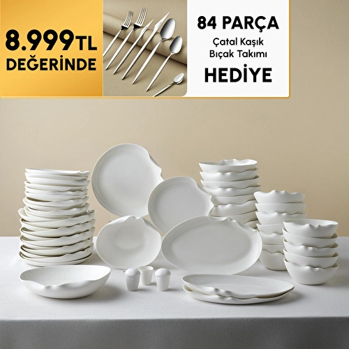 Karaca Earth Collection Crest 55 Parça 12 Kişilik Yemek Takımı