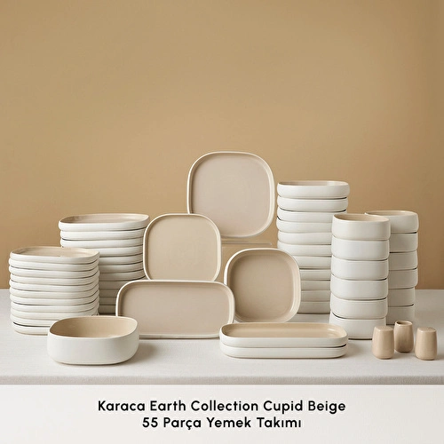 Karaca Earth Collection Ophelia Beige 55 Parça 12 Kişilik Yemek Takımı Karaca Earth Collection Ophelia Beige 55 Parça 12 Kişilik Yemek Takımı