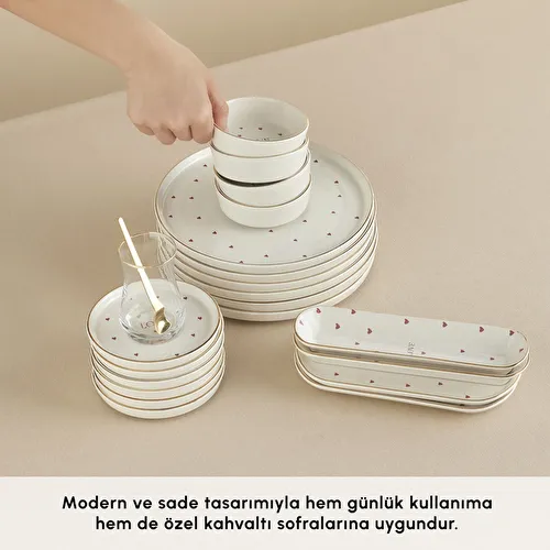 Karaca Lovin 32 Parça 6 Kişilik Kahvaltı Takımı Gold