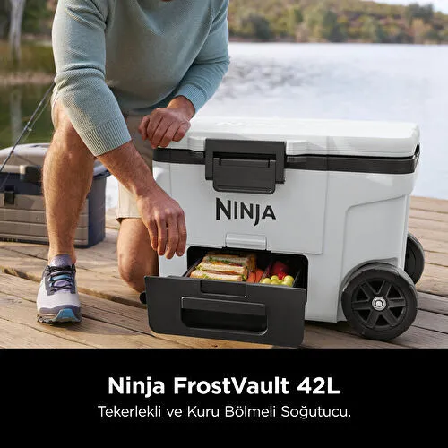 Ninja FrostVault Tekerlekli Cooler 42 Litre Beyaz Ninja FrostVault Tekerlekli Cooler 42 Litre Beyaz