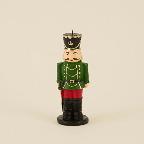 Karaca Home New Year Yılbaşı Nutcracker Şekilli Mum Yeşil 6,5x21 cm