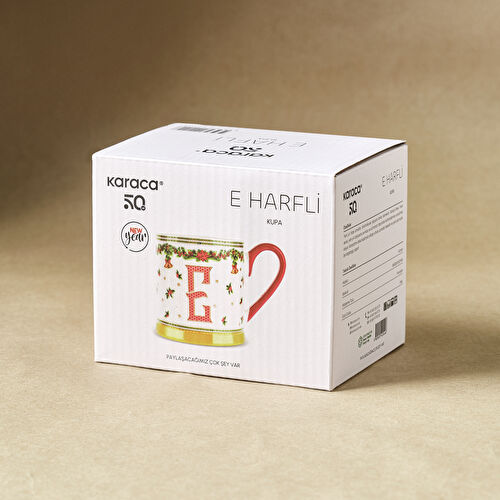 Karaca New Year Yılbaşı Petek E Harfli Kupa 330 ml