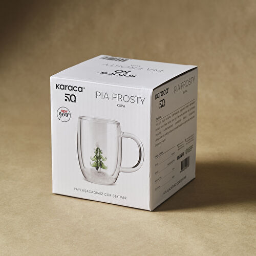 Karaca New Year Yılbaşı Pia Frosty Pine Tree Çift Cidarlı Kupa 350 ml