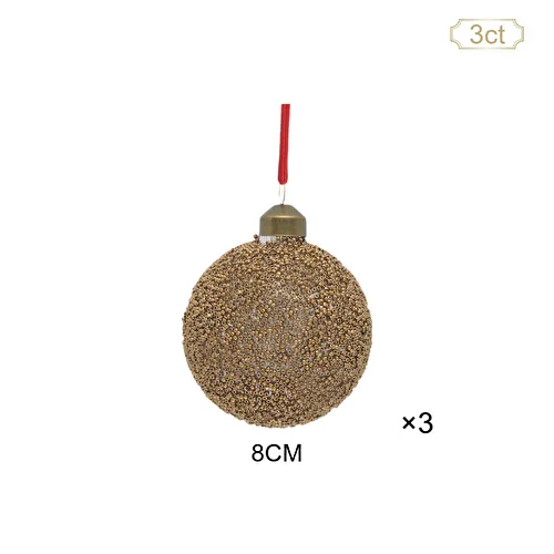 Karaca Home New Year Yılbaşı Sparkling 3 Adet Ağaç Süsü Seti Karaca Home New Year Yılbaşı Sparkling 3 Adet Ağaç Süsü Seti