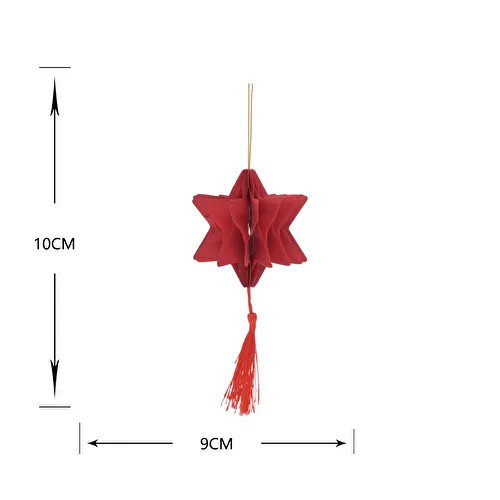 Karaca Home New Year Yılbaşı Yıldız Şekilli 3 Adet Ağaç Süsü 9x10 cm Karaca Home New Year Yılbaşı Yıldız Şekilli 3 Adet Ağaç Süsü 9x10 cm