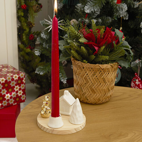 Karaca Home New Year Yılbaşı Köyü Şamdan Mumluk