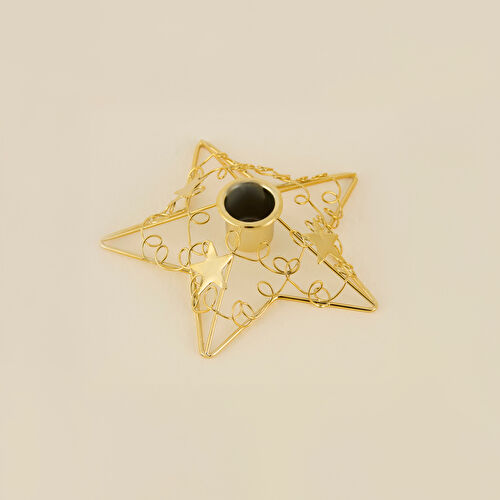 Karaca Home New Year Yılbaşı Yıldız Şekilli Şamdan Mumluk Gold Karaca Home New Year Yılbaşı Yıldız Şekilli Şamdan Mumluk Gold