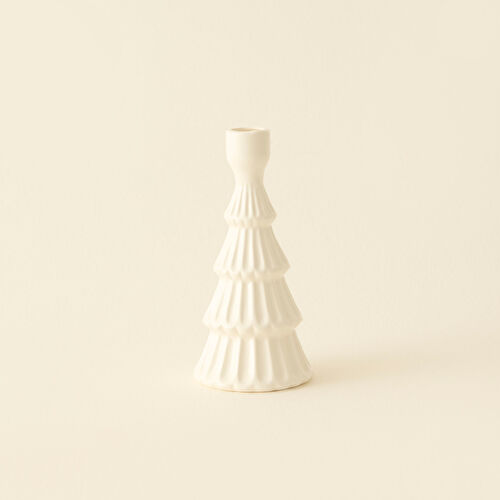 Karaca New Year Yılbaşı Çam Ağacı Şekilli Şamdan Mumluk Beyaz 8,3 x 8,3 x 17,3 cm Karaca New Year Yılbaşı Çam Ağacı Şekilli Şamdan Mumluk Beyaz 8,3 x 8,3 x 17,3 cm