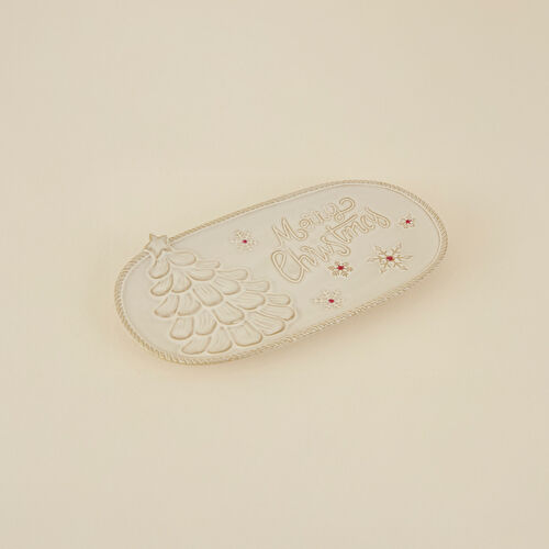 Karaca Home New Year Yılbaşı Merry Christmas Dekoratif Tabak 31x17x3 cm