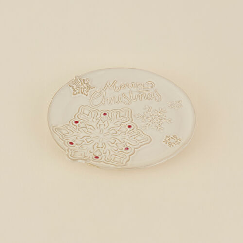 Karaca Home New Year Yılbaşı Merry Christmas Dekoratif Tabak 27,7 x 26,2 x 2,6 cm