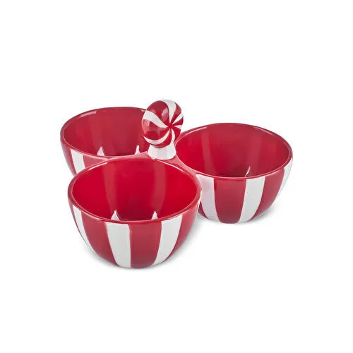 Karaca New Year Yılbaşı Candy Twist Bölmeli Çerezlik 21,5 cm