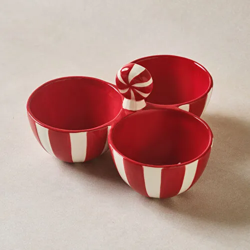 Karaca New Year Yılbaşı Candy Twist Bölmeli Çerezlik 21,5 cm