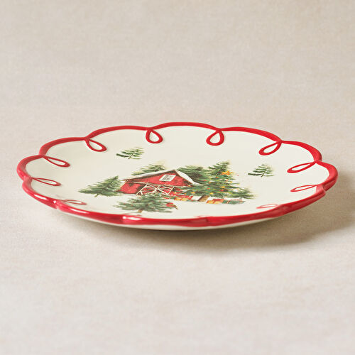 Karca New Year Yılbaşı Cottage Pasta Tabağı 20 cm