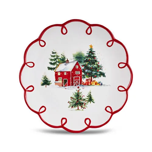Karaca New Year Yılbaşı Cottage Tatlı Tabağı 14,5 cm
