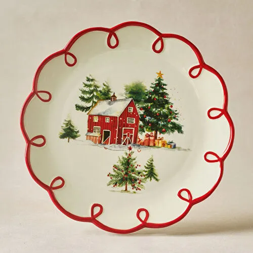 Karaca New Year Yılbaşı Cottage Tatlı Tabağı 14,5 cm