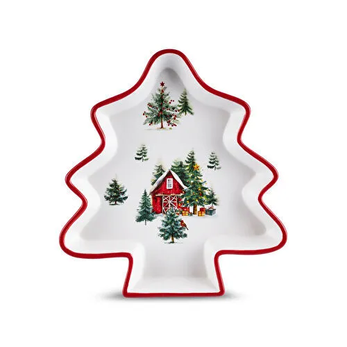 Karaca New Year Yılbaşı Cottage Çerezlik 29 cm