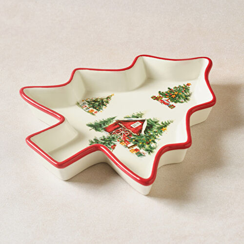 Karaca New Year Yılbaşı Cottage Çerezlik 23 cm