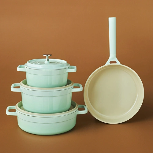 Karaca Swiss Crystal Neocast 7 Parça Döküm Tencere Seti Yeşil Karaca Swiss Crystal Neocast 7 Parça Döküm Tencere Seti Yeşil