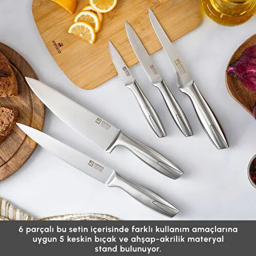 Karaca Meister Hamburg 6 Parça Standlı Bıçak Seti