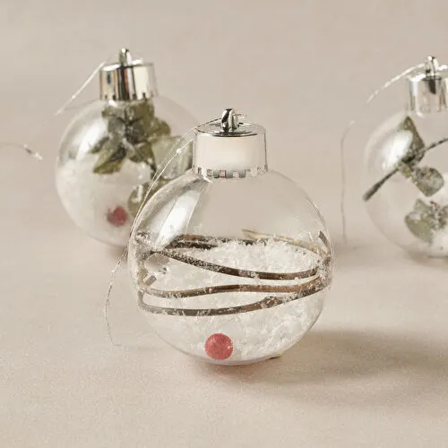 Karaca Home New Year Yılbaşı Flower 4lü Set Top Ağaç Süsü 8 cm Karaca Home New Year Yılbaşı Flower 4lü Set Top Ağaç Süsü 8 cm