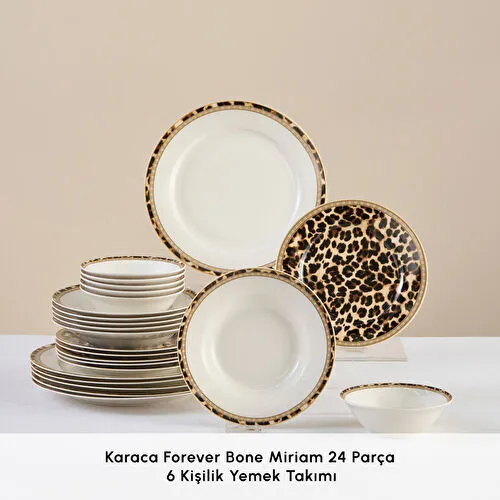 Karaca Forever Bone Miriam 24 Parça 6 Kişilik Yemek Takımı Karaca Forever Bone Miriam 24 Parça 6 Kişilik Yemek Takımı