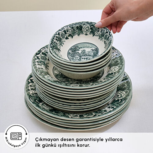Karaca Old Town 24 Parça 6 Kişilik Yemek Takımı Yeşil Karaca Old Town 24 Parça 6 Kişilik Yemek Takımı Yeşil