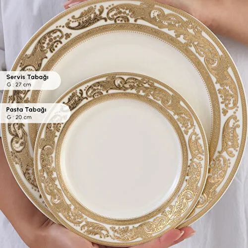 Karaca Elegance Bone Isola 24 Parça 6 Kişilik Yemek Takımı