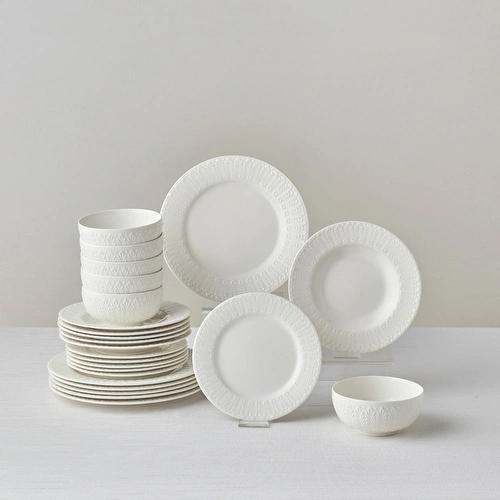 Karaca Forever Bone Luma 24 Parça 6 Kişilik Yemek Takımı