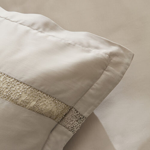 Karaca Home Lumi %100 Pamuk Saten Çift Kişilik Saten Nevresim Takımı Taş Karaca Home Lumi %100 Pamuk Saten Çift Kişilik Saten Nevresim Takımı Taş