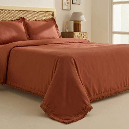 Karaca Home Helios %100 Pamuk Çift Kişilik Nevresim Takımı Terra Cota