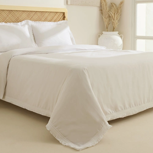 Karaca Home Helios %100 Pamuk Çift Kişilik Nevresim Takımı Beyaz