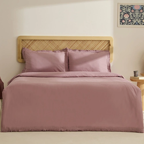 Karaca Home Helios %100 Pamuk Çift Kişilik Nevresim Takımı Gül Kurusu