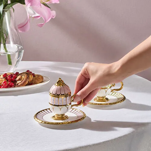 Karaca Faberge Egg Flowers 2 Kişilik Kahve Fincanı 70 ml