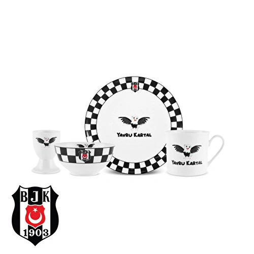 Karaca x Beşiktaş Lisanslı 4 Parça Mama Takımı