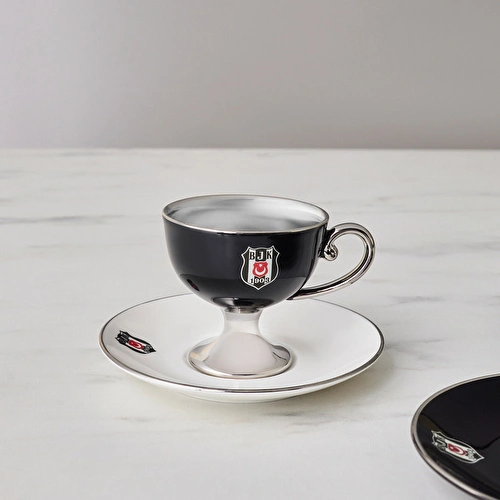 Karaca x Beşiktaş Lisanslı 2 Kişilik Kahve Fincan Takımı 80 ml