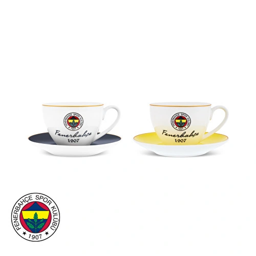 Karaca x Fenerbahçe Lisanslı 2 Kişilik Çay Fincan Takımı 220 ml