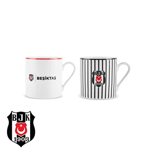 Karaca x Beşiktaş Lisanslı 2 Kişilik Çay Fincan Takımı 230 ml